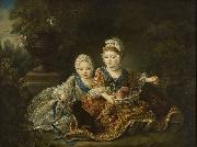 Francois-Hubert Drouais The Duke of Berry and the Count of Provence at the Time of Their Childhood oil painting